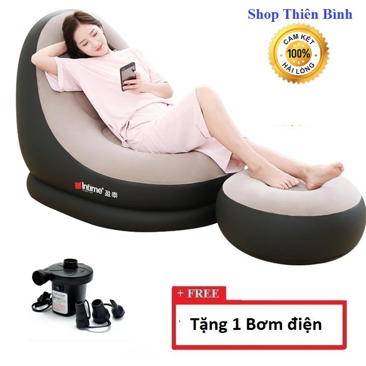 Ghế đệm hơi - đệm hơi intime TẶNG bơm điện 2 chiều