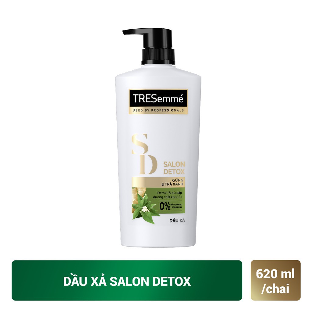 Dầu Xả TRESemme Gừng &amp; Trà Xanh Detox Tóc Chắc Khỏe 650g