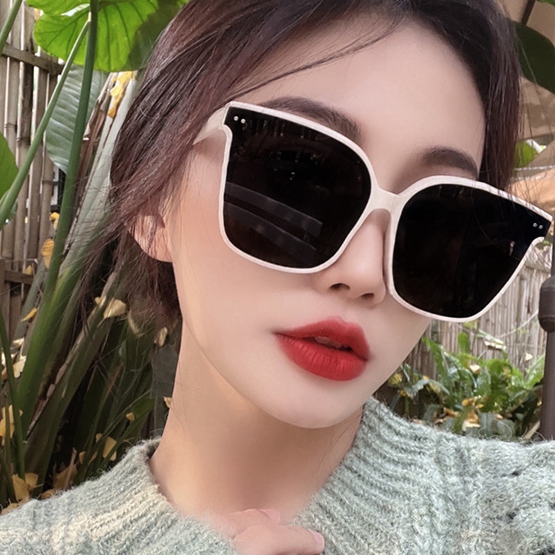 Kính râm nữ thời trang hàn quốc retro gọng lớn xu hướng kính râm kính lái xe UV400