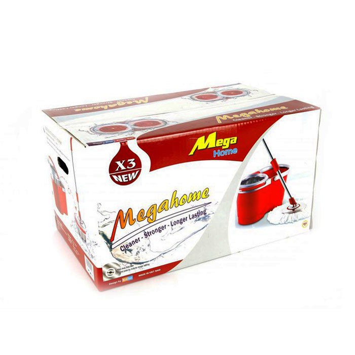Bộ lau nhà MEGAHOME X3 thùng lau nhà xoay 360