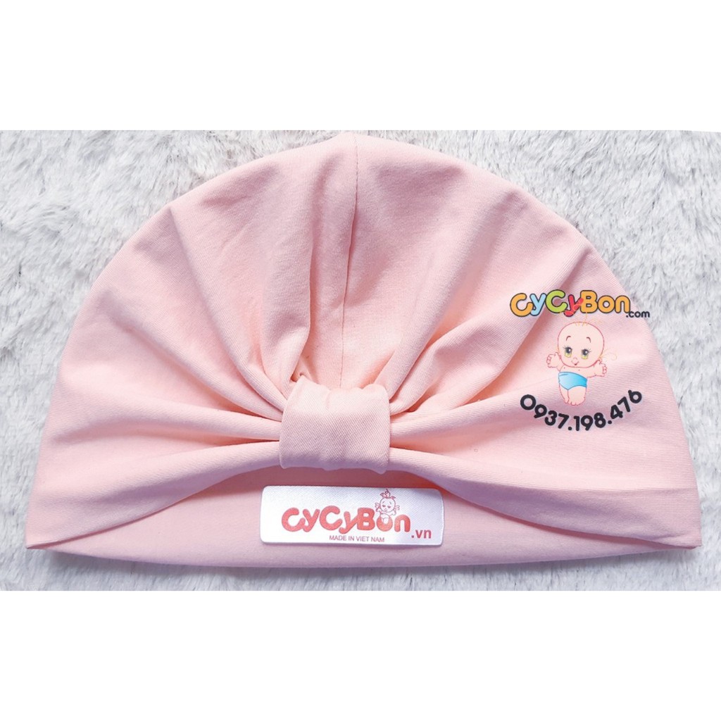 Mũ Nón Turban Cho Bé Gái Màu Hồng Da Chất Vải Cotton 4 Chiều Bao Co Giãn Có Đủ Kiểu -Size Cho Bé Từ Sơ Sinh !