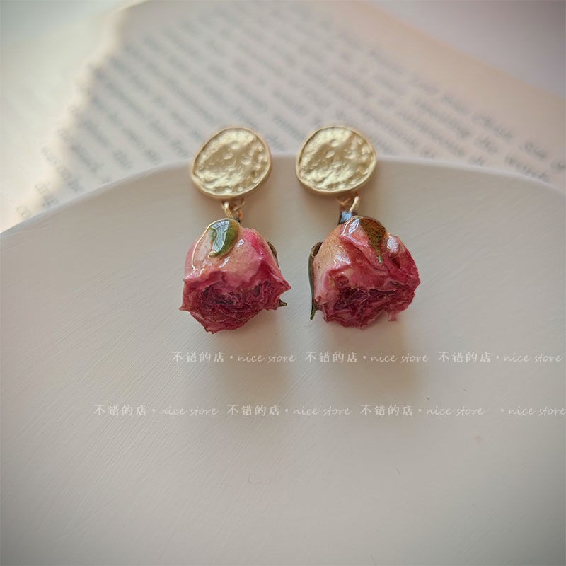 Khuyên Tai Hình Hoa Hồng Siêu Nữ Tính