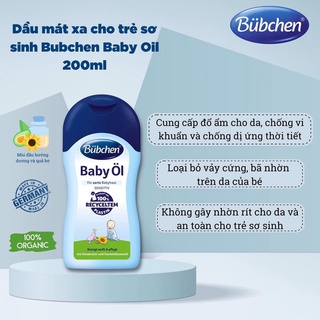 Dầu Massage Cho Bé BÜBCHEN BABY ÖL Giúp Thư Giãn