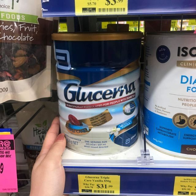 Hộp 850gr Sữa bột dành cho người Tiểu Đường Glucerna hàng Úc