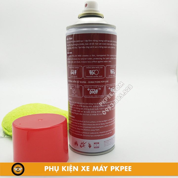 Sáp Phủ Bóng Sơn BZ Quick Polish WAX Tặng Kèm 1 Khăn Bazan Cao Cấp