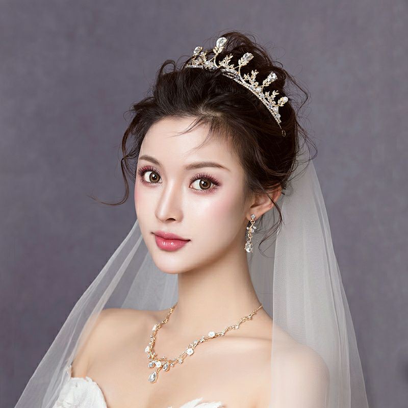 Vương miện đính đá cao cấp, phụ kiện cưới cho cô dâu