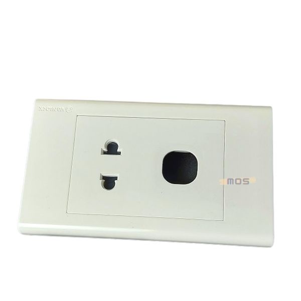 Mặt 1 ổ cắm 1 công tắc hoặc 2 công tắc SINO VANLOCK chính hãng