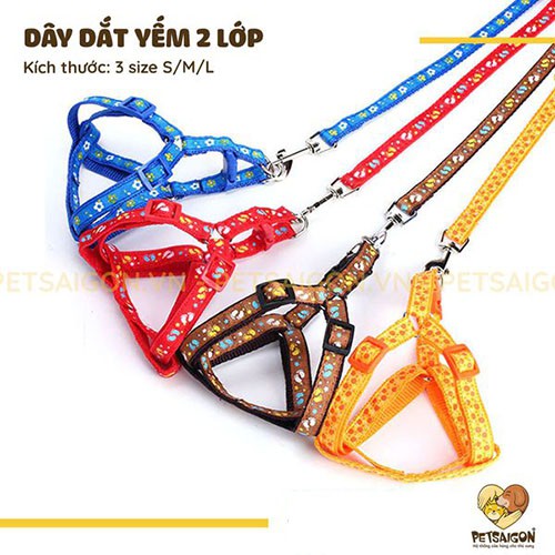 DÂY DẮT YẾM 2 LỚP CHO THÚ CƯNG