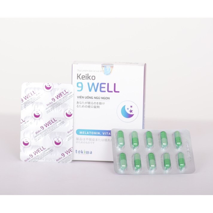 Viên uống ngủ ngon: KEIKO 9 WELL - Giúp an thần - Dưỡng tâm - Giảm căng thẳng - Mất ngủ
