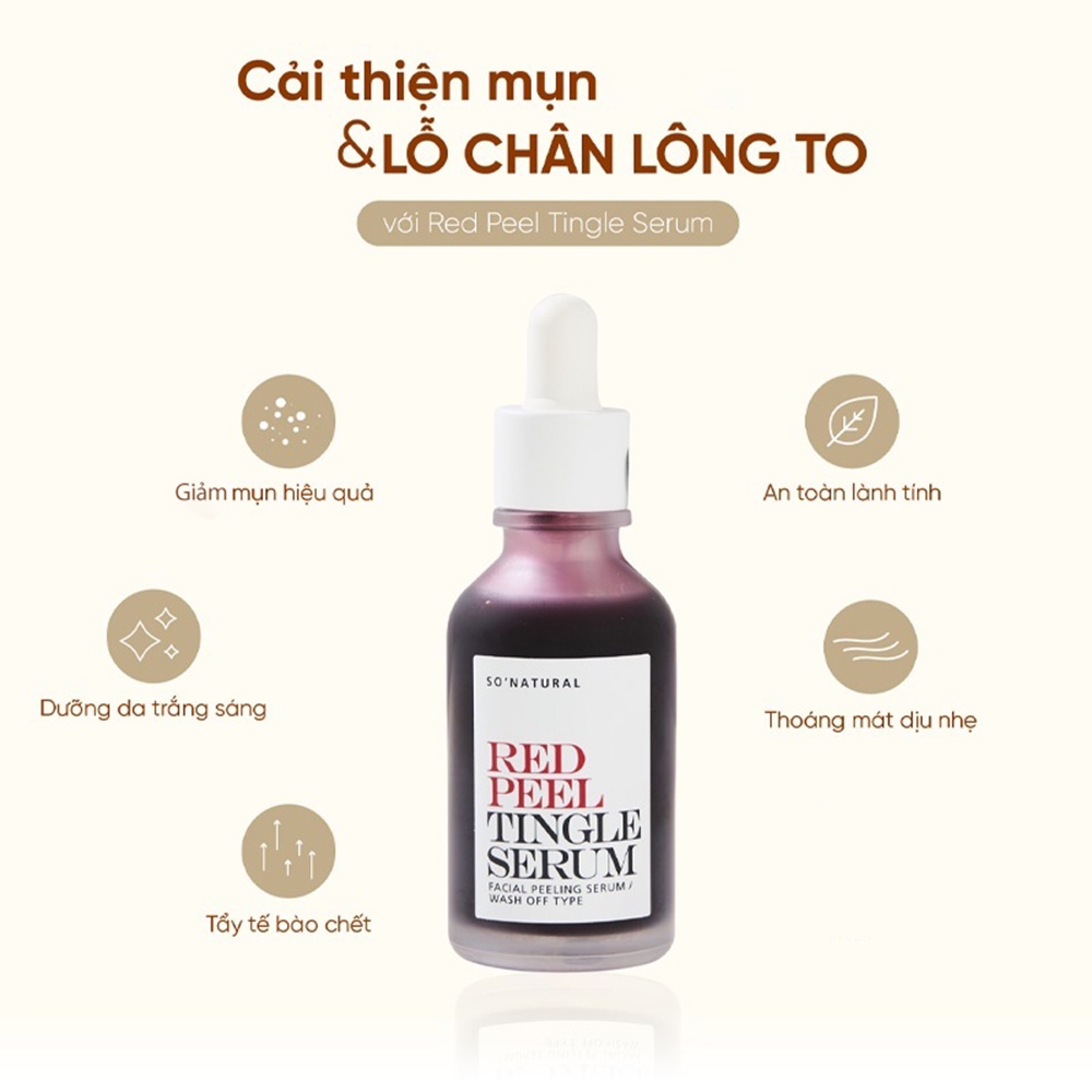 Red peel tingle serum So Natural tinh chất tái tạo da sinh học 35ml / 20ml chính hãng NPP Shoptido