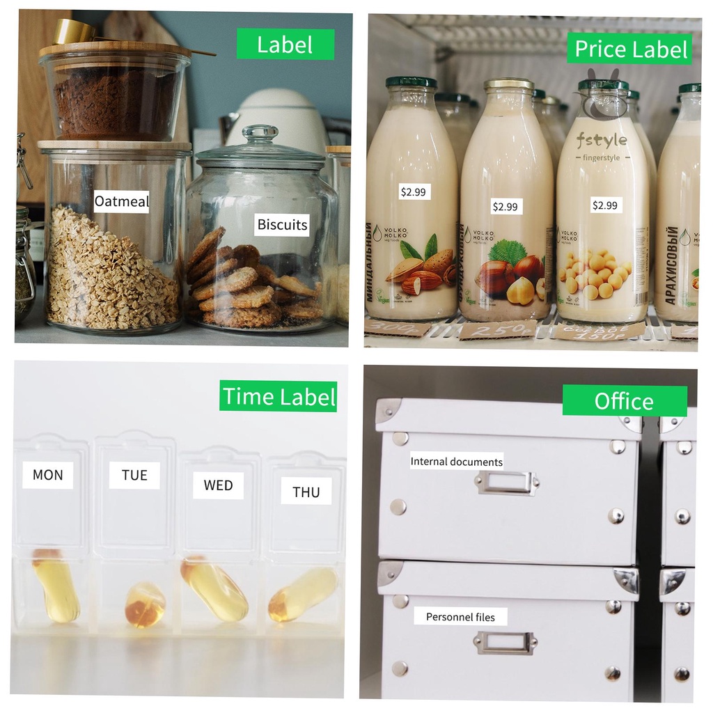 Cuộn băng keo giấy in tên/ mã vạch chống nước/ chống dầu L1 mini BT