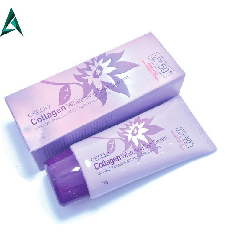 Kem Chống Nắng Chiết Xuất Collagen Cellio Collagen Whitening Sun Cream SPF50+ PA+++ 70g