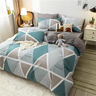 SET COTTON POLY - hoạ tiết quả trám xanh ghi -ib size⚡️⚡️⚡️