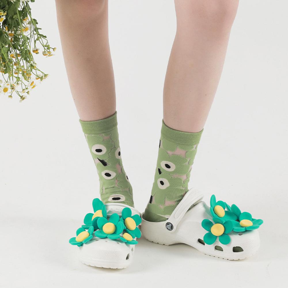 NICKOLAS Vớ Siêu Mỏng Họa Tiết Hoa Xinh Xắn Thời Trang Mùa Hè Cho Nữ