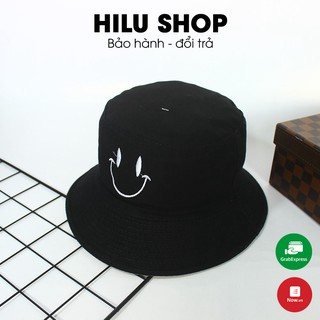 Mũ bucket 2 mặt smile vải kaki 2 lớp / nón tai bèo / mu tai beo / vành / non vanh / xô / xo