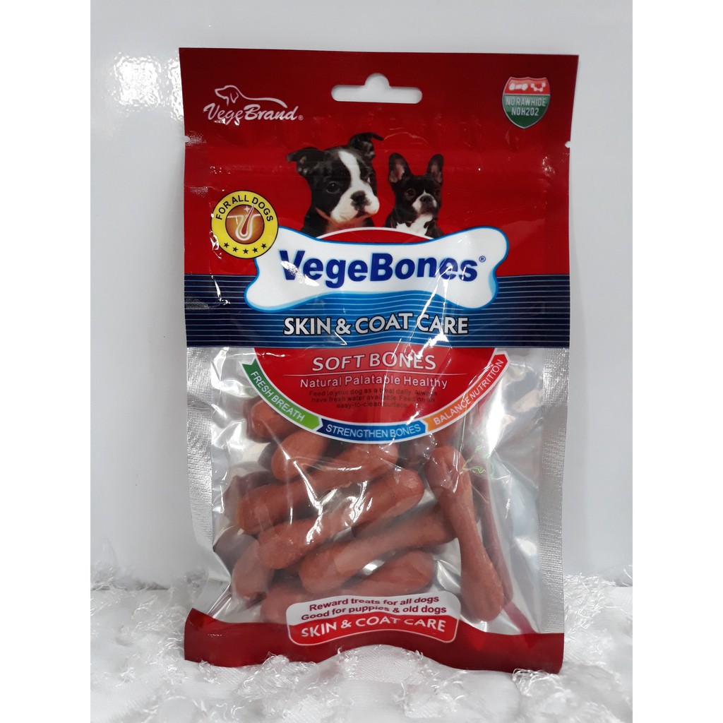 Xương thưởng cho chó mèo Vege Bones 60g - Canxi, mượt lông, tiêu hóa, sạch răng - Vegebrand @pet713