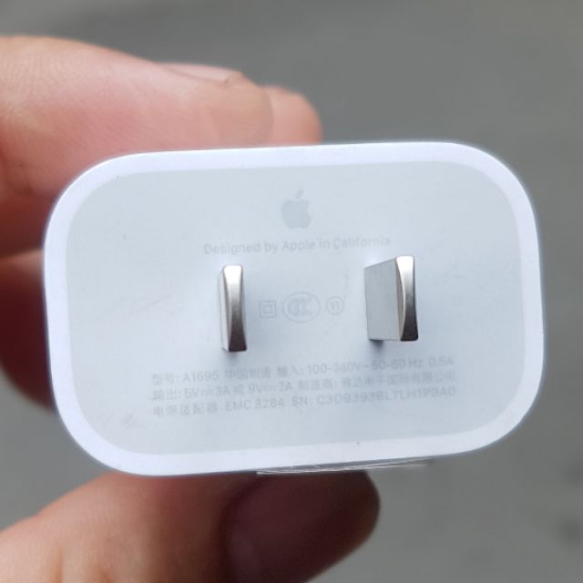 Cốc Củ sạc nhanh 18W USB C (A1695) Cho Apple Iphone 11 , 11 Pro , 11 Pro Max chính hãng