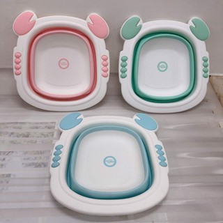 Chậu rửa mặt, chậu đa năng gấp gọn silicon cho bé