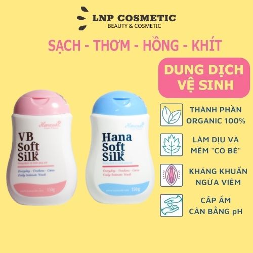 Dung dịch vệ sinh Hana Soft Silk Hanayuki chính hãng, 150ml dùng được cho cả Nam và Nữ