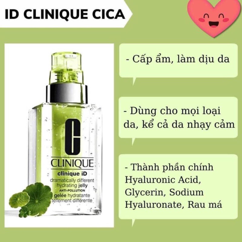 Set gel dưỡng ẩm + tinh chất Clinique Serum Clinique Rau má Cica