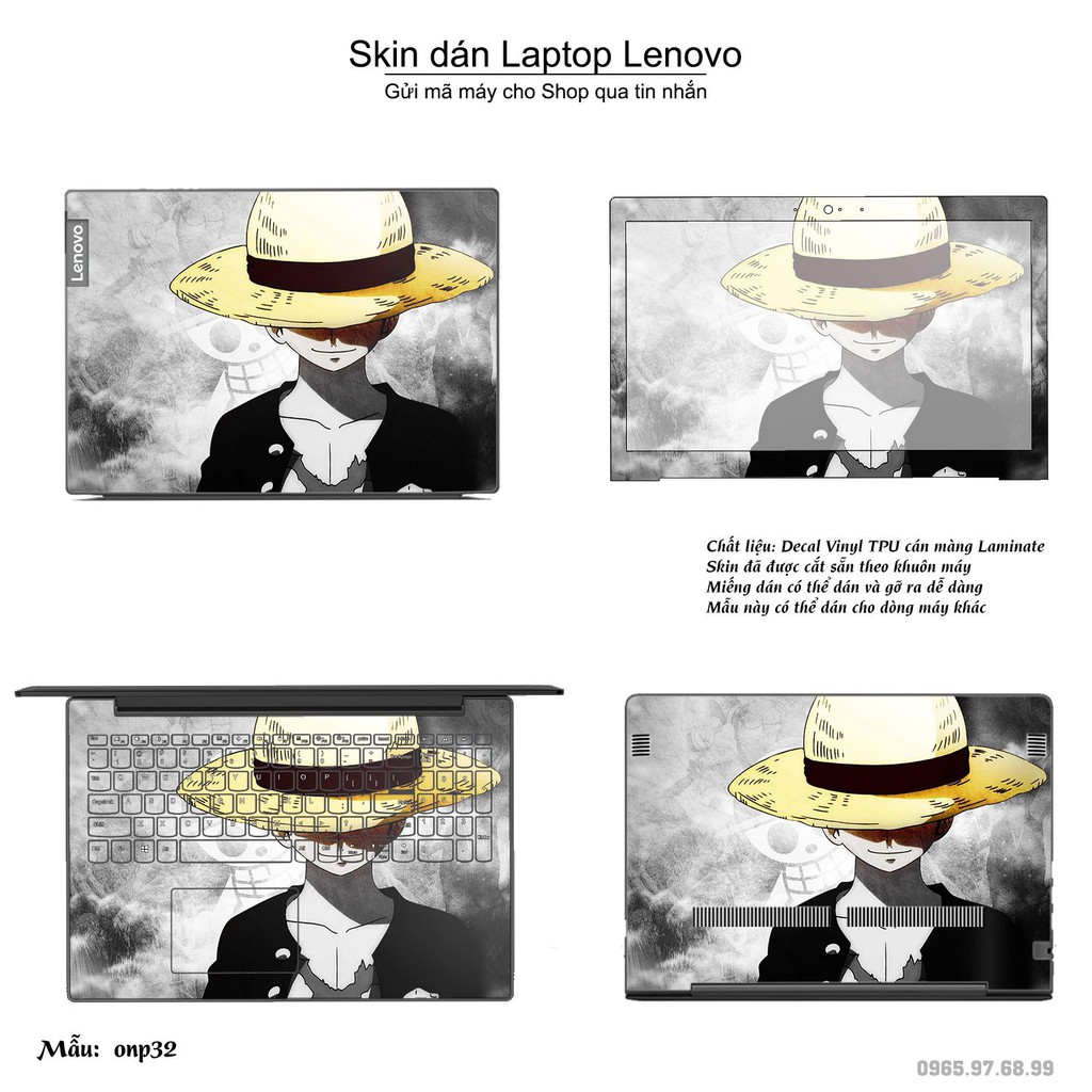 Skin dán Laptop Lenovo in hình One Piece _nhiều mẫu 22 (inbox mã máy cho Shop)