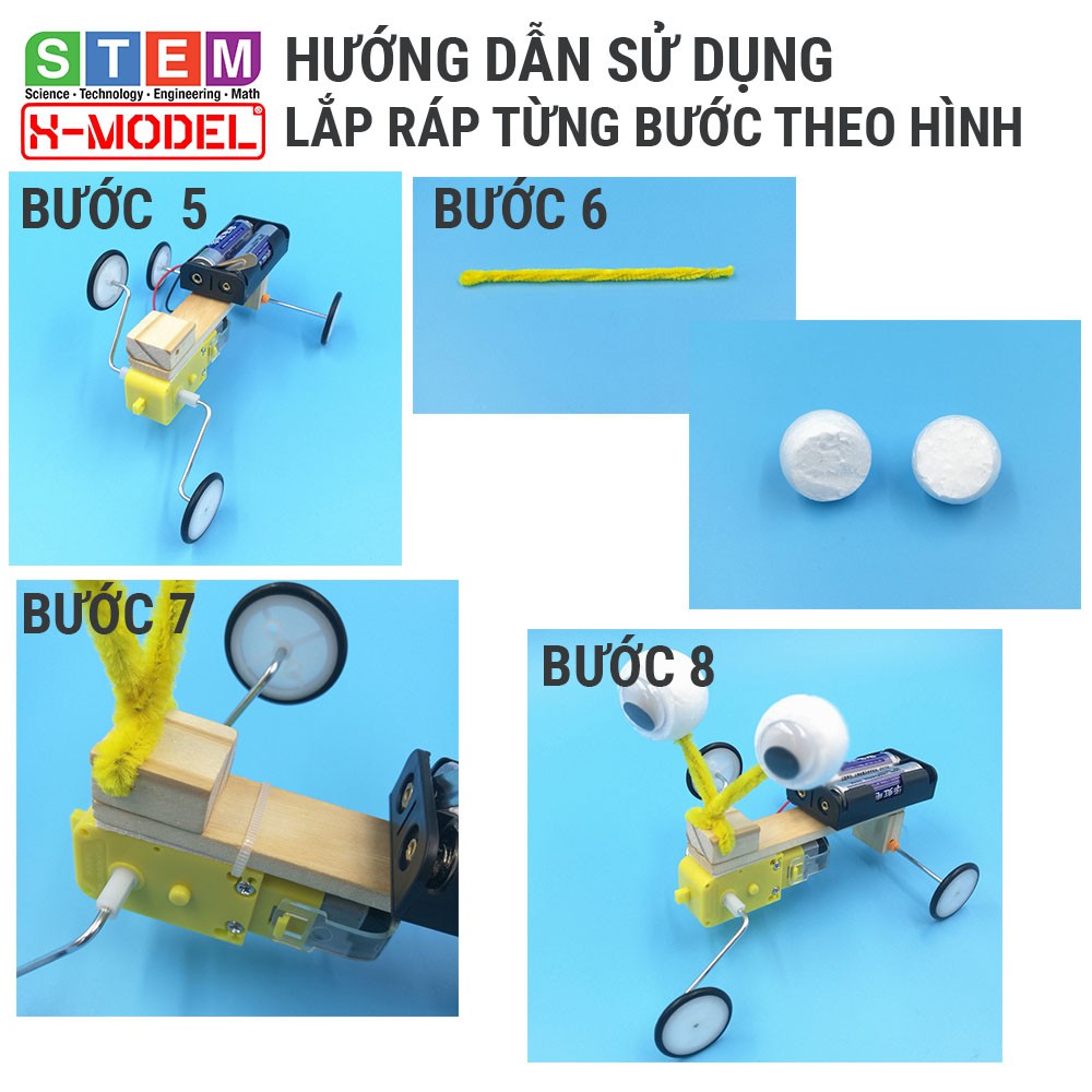 Đồ chơi sáng tạo STEM Robot lắp ráp bốn chân XMODEL Đồ chơi tự làm DIY - Do it Yourself ST4 - Giáo dục STEM
