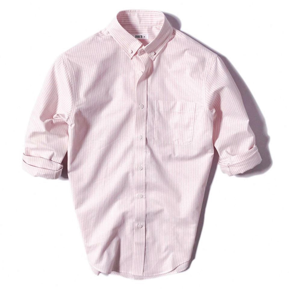 Áo sơ mi nam DOUBLE'D màu hồng kẻ sọc SSLHONG00 | BigBuy360 - bigbuy360.vn
