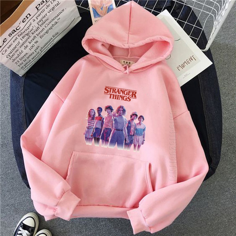 Áo Hoodie In Hình Hoạt Hình Stranger Things Season 3 Thời Trang Cho Nữ