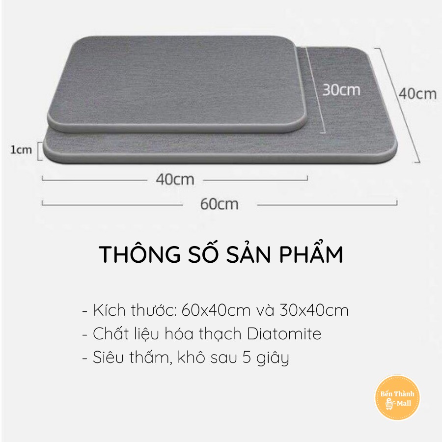 ✈️ [Freeship] Thảm Đá Lau Chân, Thảm Nhà Tắm Cao Cấp Siêu Thấm Hút