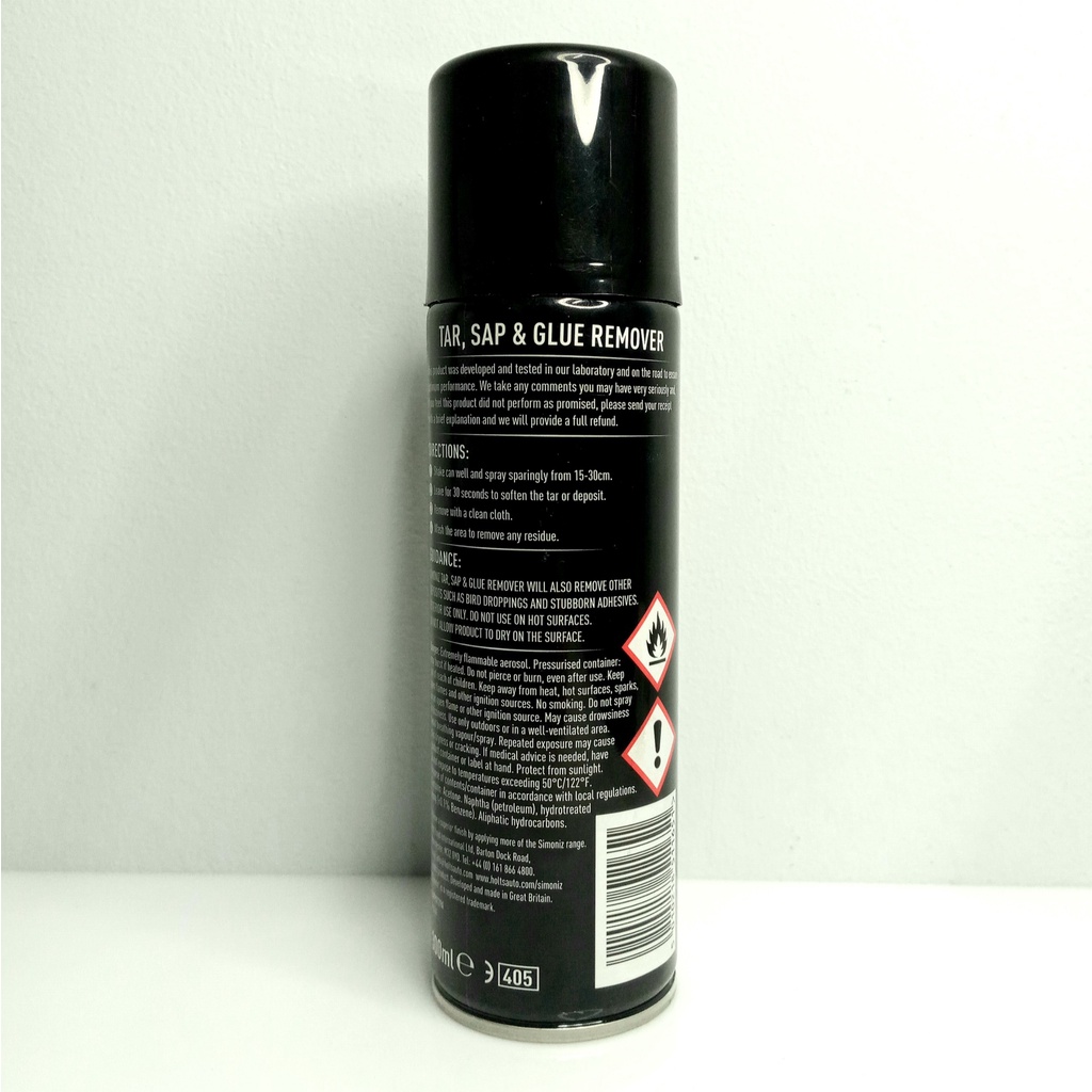 Chai xịt tẩy nhựa đường và dầu hắc Simoniz Tar, Sap & Glue Remover 300ml