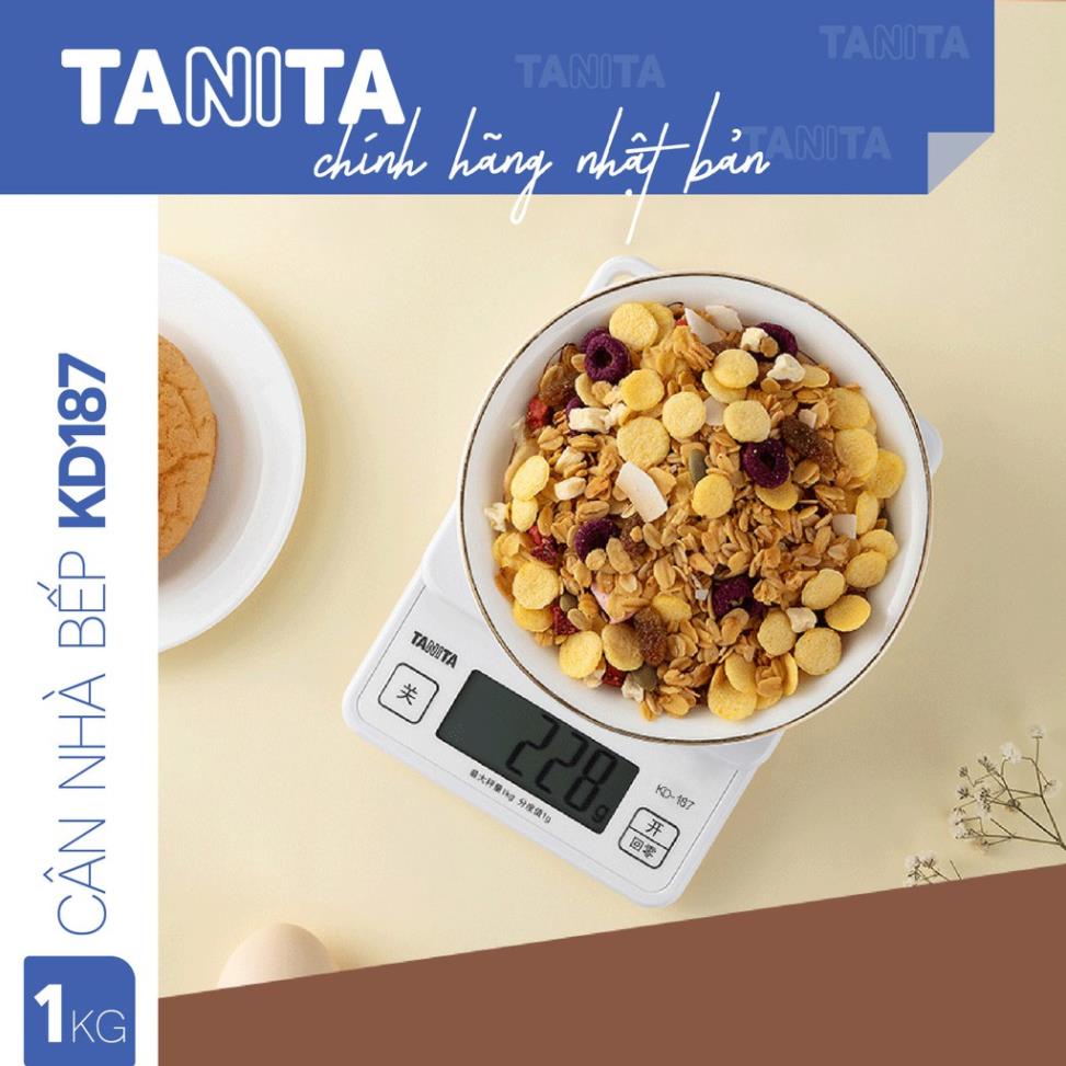 Cân nhà bếp tiểu ly TANITA KD187(1kg-1g),chính hãng nhật bản,dùng cho làm bánh,thiết kế mini nhỏ gọn,bền,chính xác