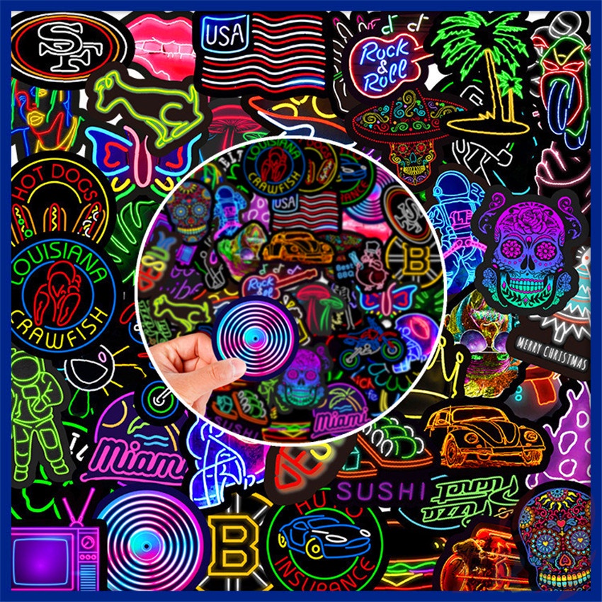 ❉ Neon Color ：VSCO Style - Series 08 JMD Cool Harajuku Graffiti Stickers ❉ 50Pcs/Set Waterproof DIY Fashion Decals Doodle Stickers