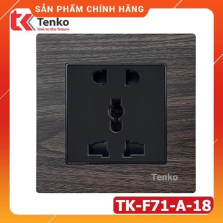 [ Chính Hãng ] Ổ Cắm 3 Chấu Giả Gỗ Cao Cấp - Chất Liệu Hợp Kim Nhôm - Hàng Chính Hãng Tenko