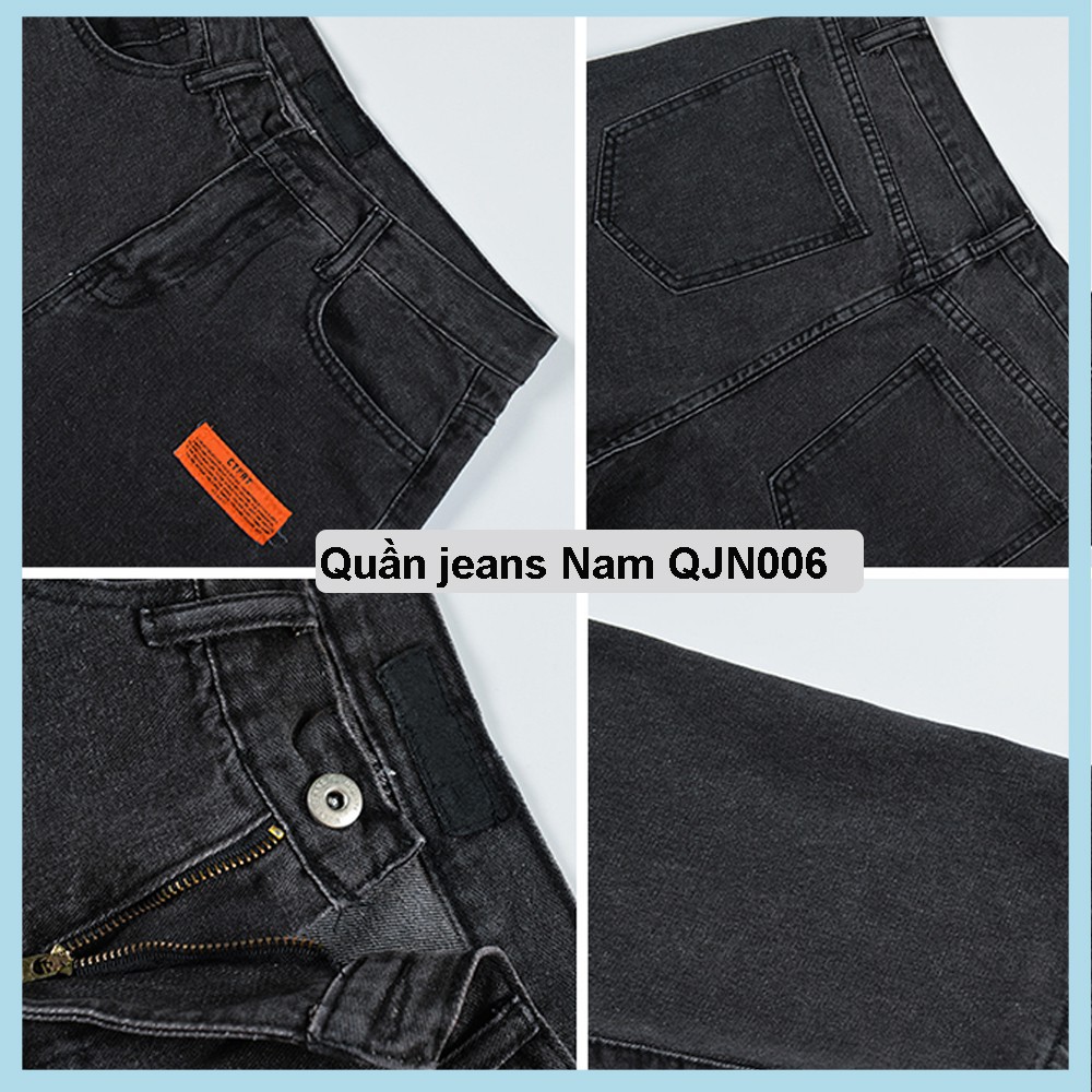 Quần Jean Nam Ống Rộng MANDO 2 Màu Xanh Đen Vải Jean Cao Cấp Kiểu Dáng Basic Unisex Năng Động Thời Trang Hàn Quốc QJN004