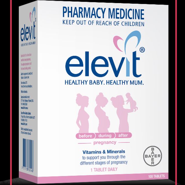 Elevit bầu úc 100 viên