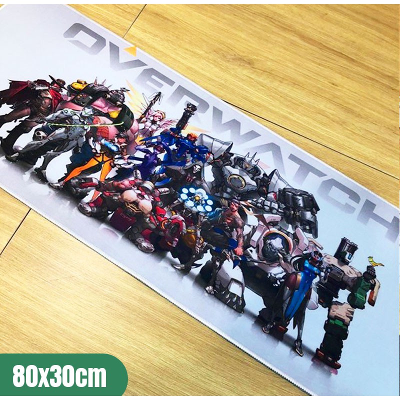 [Nhập Mã KAKUALL15 Giảm Ngay] Miếng Lót Chuột, Pad Chuột, Bàn Di Chuột Overwatch Siêu Bền Đẹp (80x30cm)