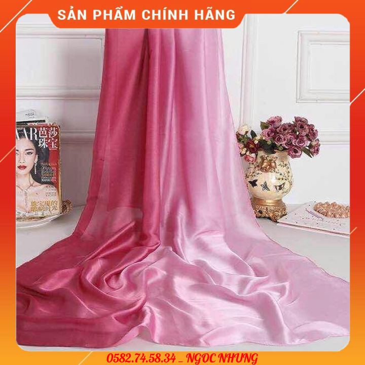 [MẪU 2021] Khăn Choàng Lụa Tơ Tằm Sống Kích thước 90 x 180cm chất khăn siêu nhẹ, siêu mềm, và siêu mát