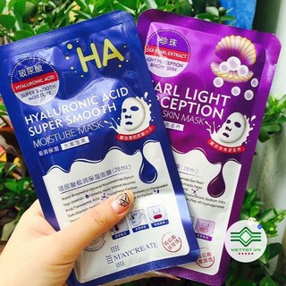 [Siêu Rẻ] Mặt Nạ HA MayCreat Xanh Và Tím LẺ MIẾNG VT004
