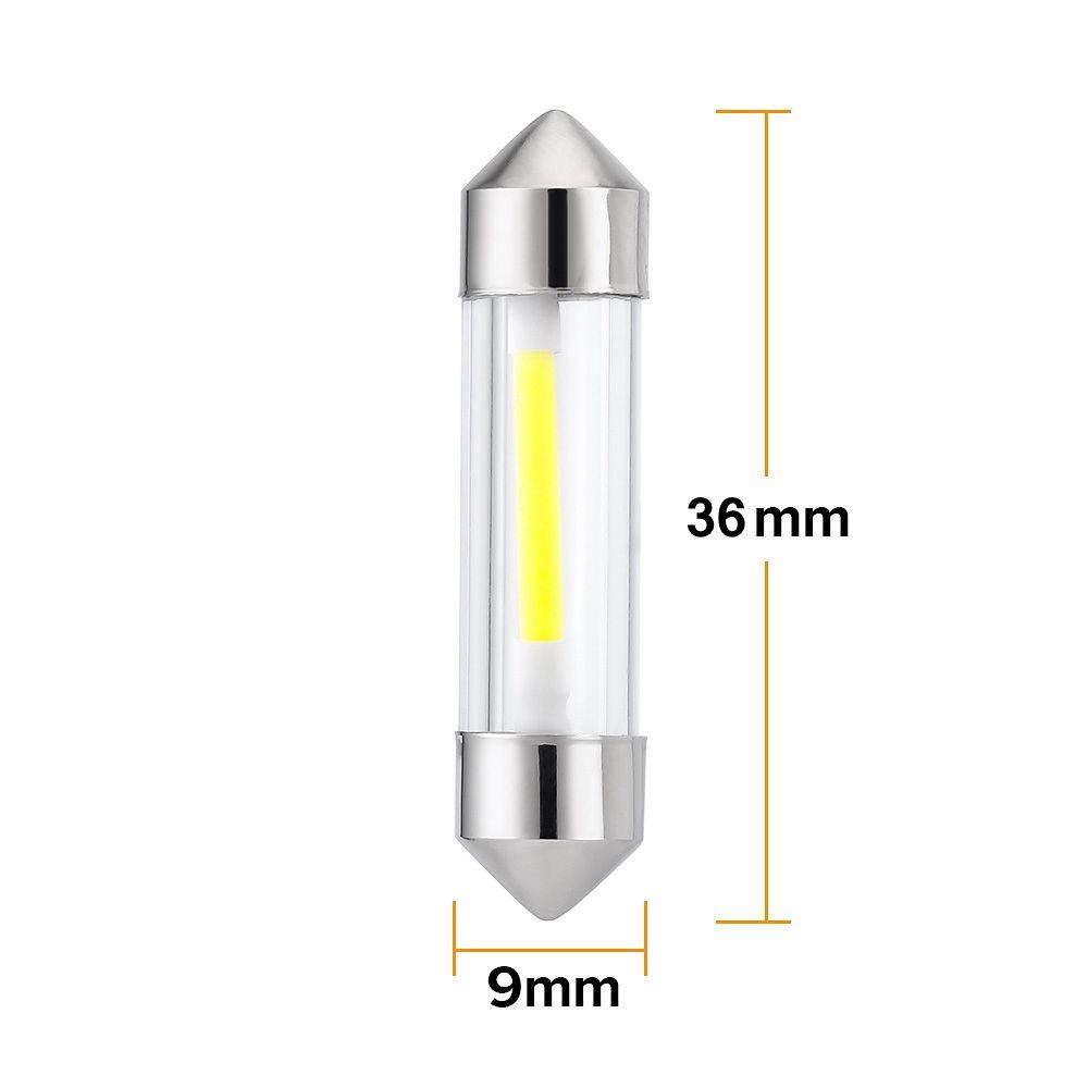 Set 2 Đèn LED Chiếu Biển Số Xe Hai Đầu Trong Suốt Ánh Sáng Trắng