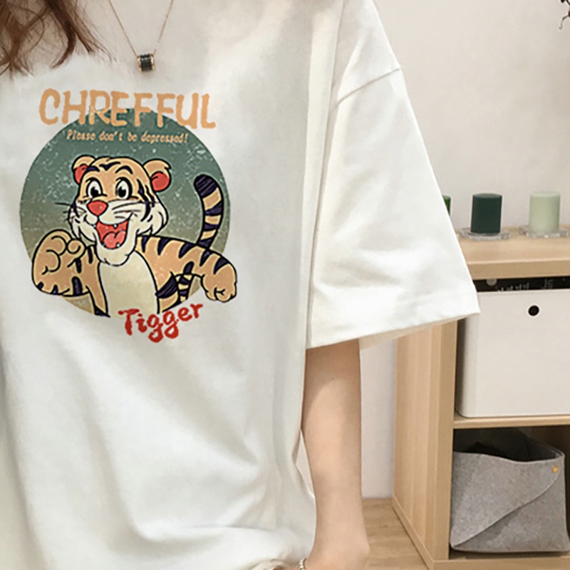 NRVP Áo Thun 100% Cotton Dáng Rộng Cổ Tròn Thời Trang 2022 Cho Nữ