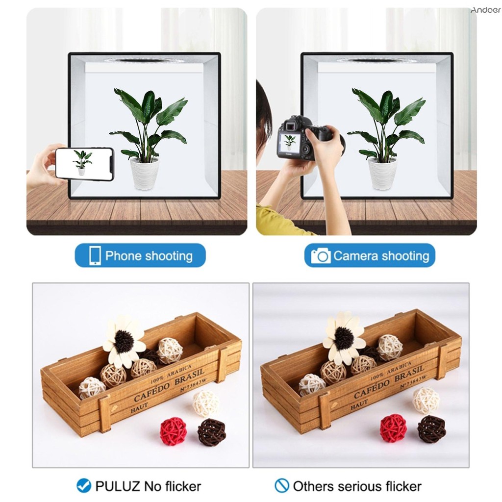 Hộp phông nền nhiếp ảnh PULUZ mềm có thể gập gọn 12 màu