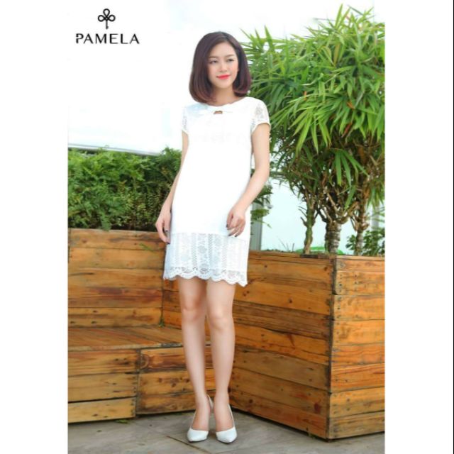 Thanh lý váy công sở phối ren Pamela
