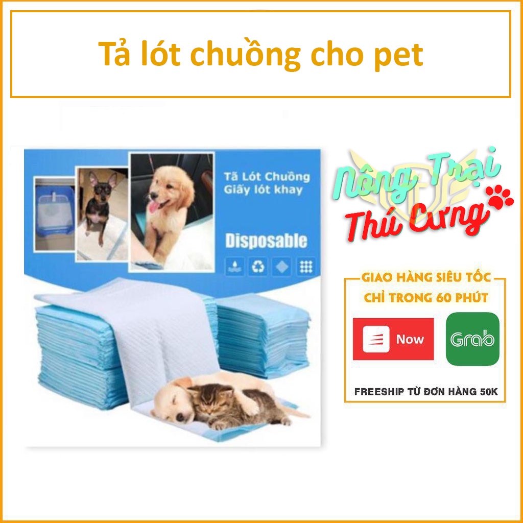 Lẻ 1 miếng Tã giấy cho chó mèo (2 size) dùng lót khay vệ sinh chó hoặc lót chuồng chó