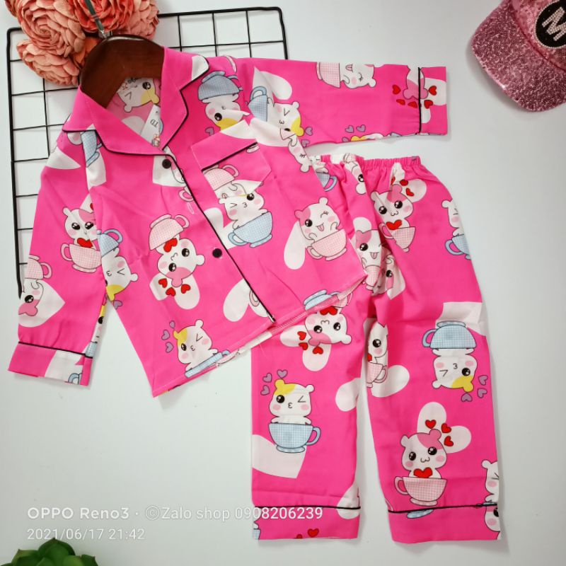 |11-40kg| BỘ PIJAMA DÀI TAY SIZE ĐẠI BÉ GÁI 089