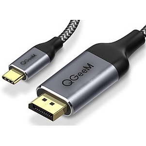 Cáp chuyển đổi cổng QGeeM USB Type C (Thunderbolt 3) sang DP DisplayPort dài 1.2m 4K @ 60HZ tương thích rộng rãi