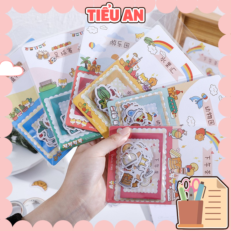 Bộ sticker/ Hình dán Họa Tiết Vui Nhộn (40 Hình)