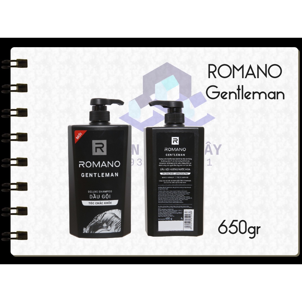 DẦU GỘI ROMANO GENTLEMAN HƯƠNG MỚI 650G