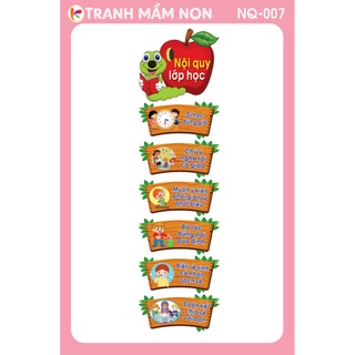 Decal mầm non - nội quy lớp nq-007