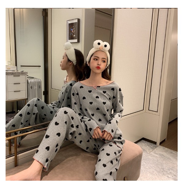 DOJI - Bộ ngủ tim len tăm MOCMIEM( QCCC săn sale) - MUỐI SLEEPWEAR M10