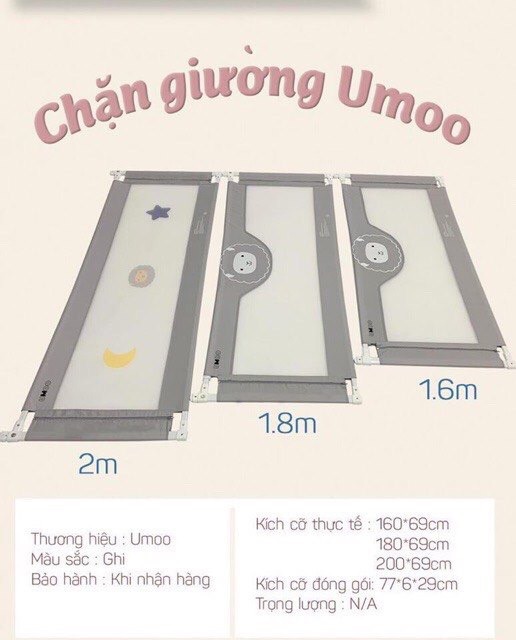 THANH CHẮN GIƯỜNG HÀN QUỐC UMO ( Giá 1 thanh)